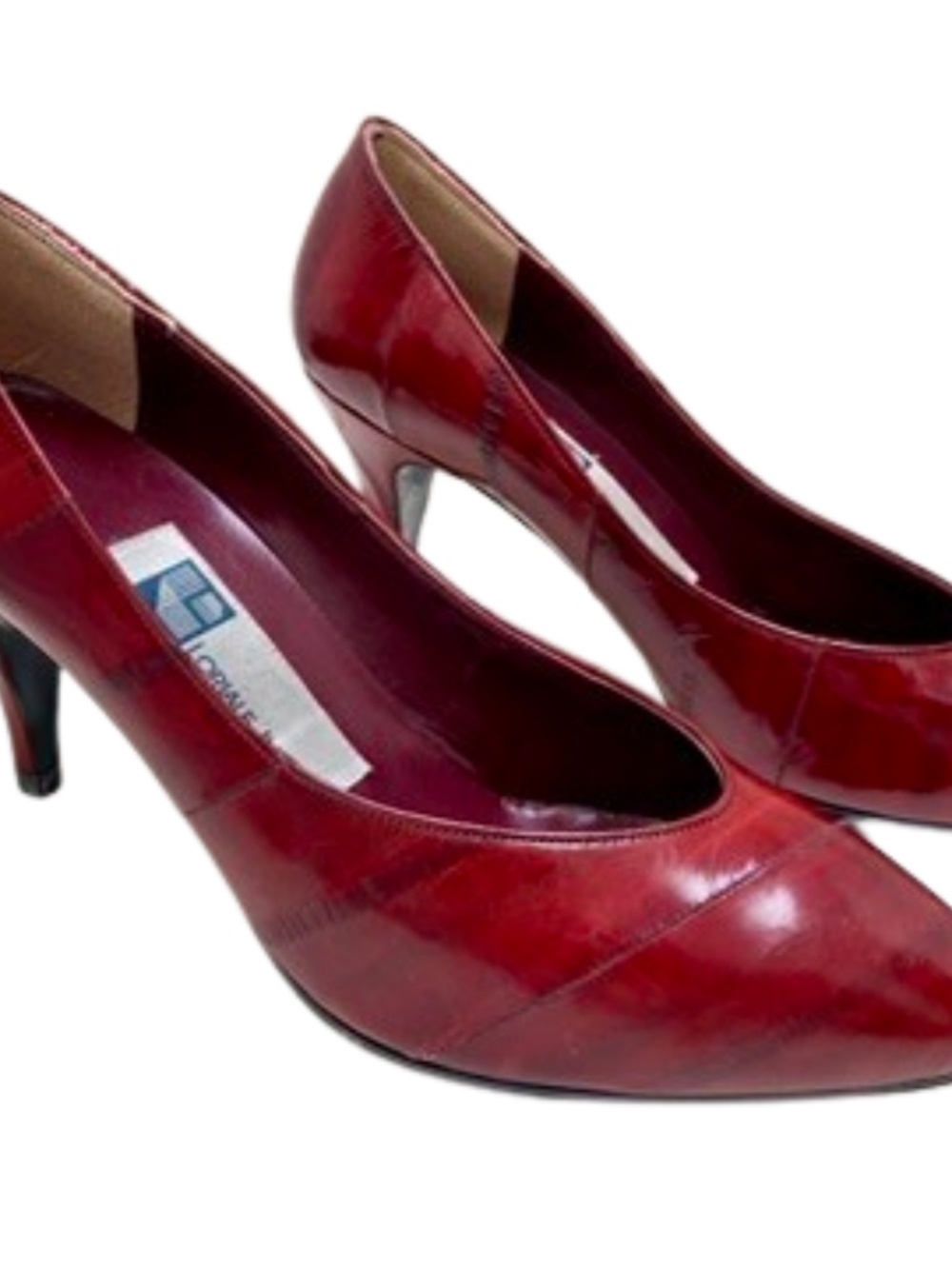 ✨NWOT✨VTG Loriale Genuine Eel Skin Pumps Heels Pointed Toe 80s